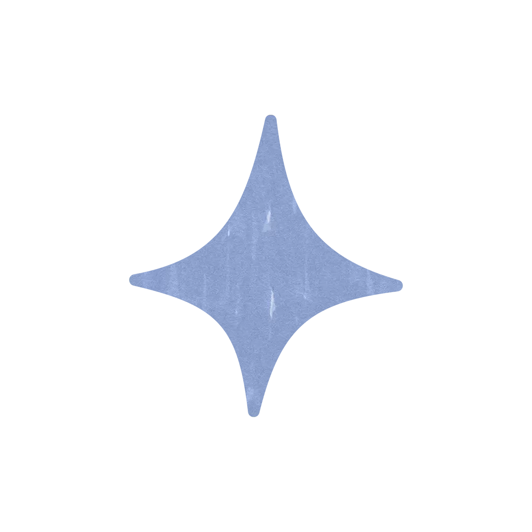 Variety Squiggle Shape - blue star