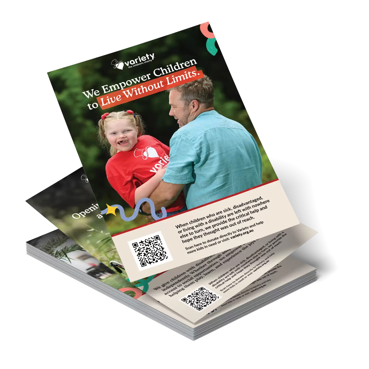 Pile of grant flyers